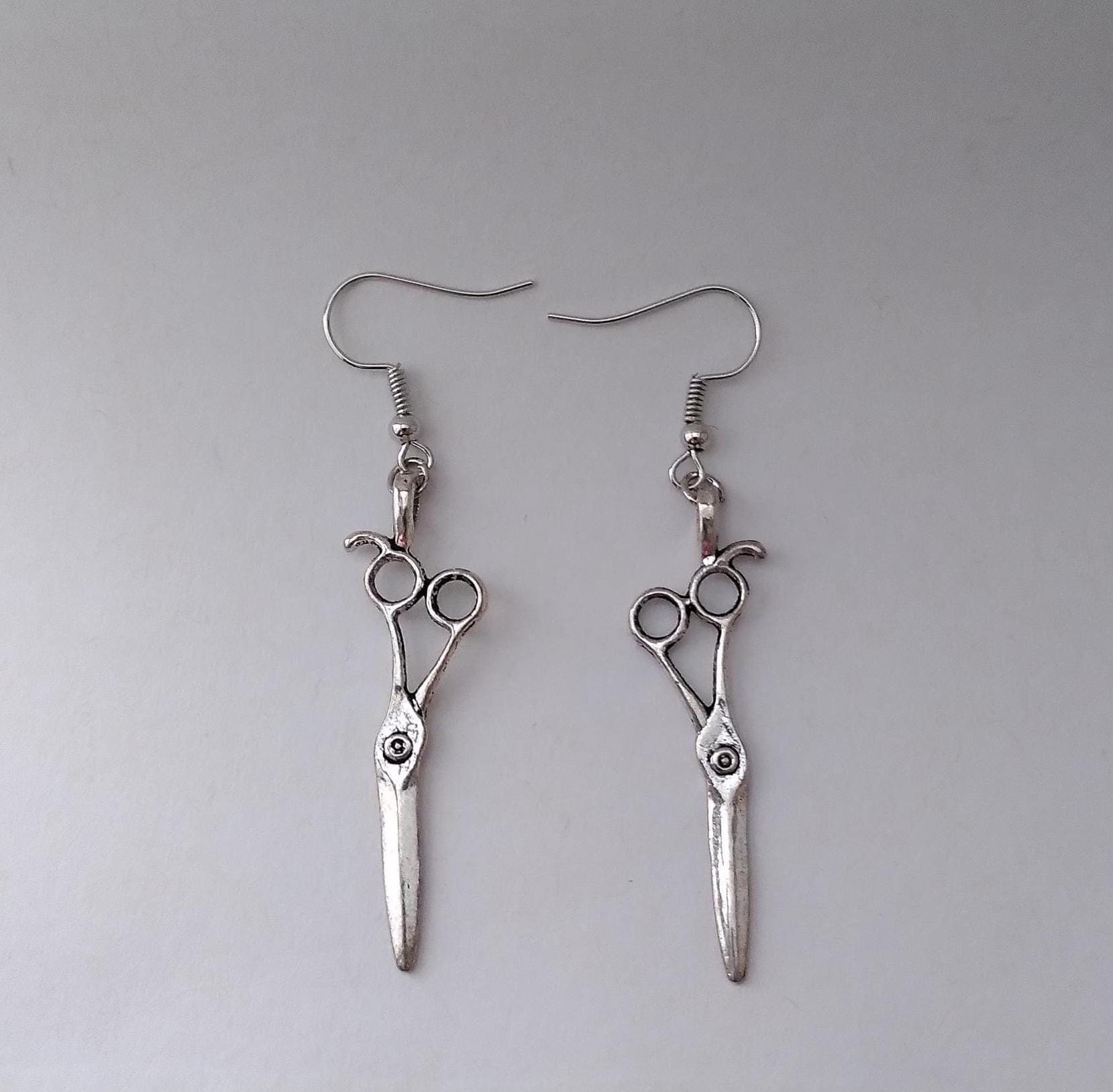 Scheren Ohrringe - Antik Silber von BonniesKreativwerk