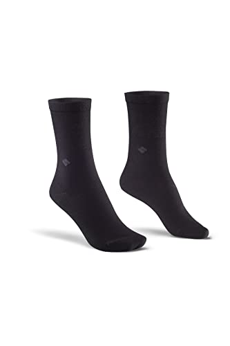 Diabetikersocken - Silber Socken (22% Silber) - Qualitätsmaterialien / Kein Polyamid (Schwarz, 35-38) von bonnysilver