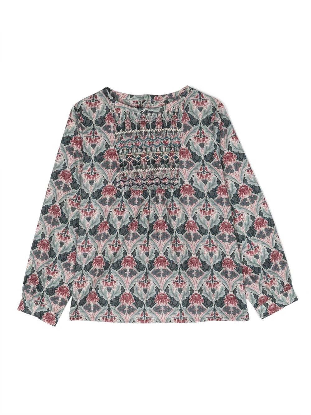 Bonpoint Bluse mit Barock-Print - Grün von Bonpoint