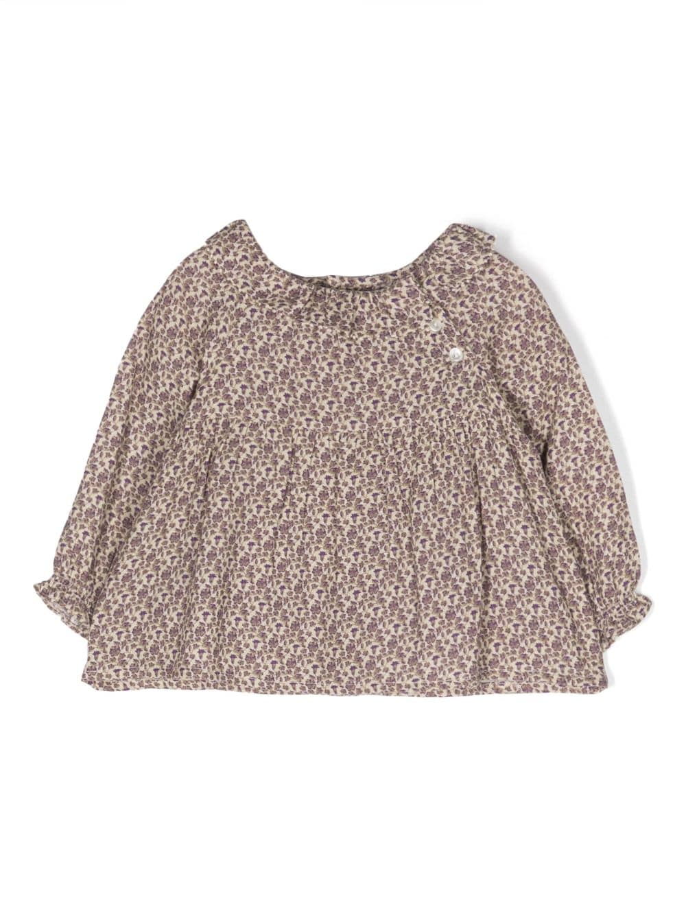 Bonpoint Bluse mit grafischem Print - Nude von Bonpoint