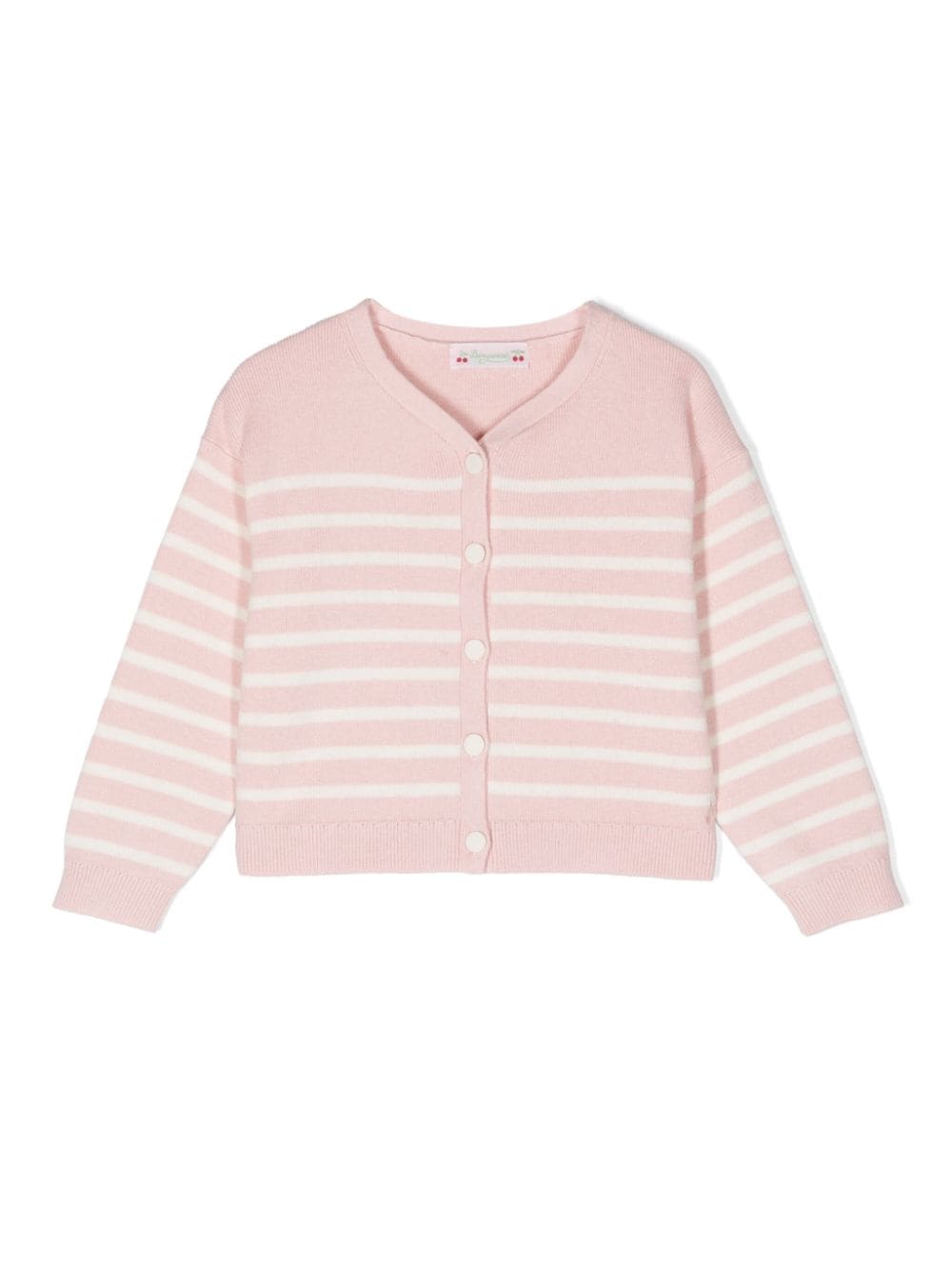 Bonpoint Gestreifter Demy Cardigan - Rosa von Bonpoint