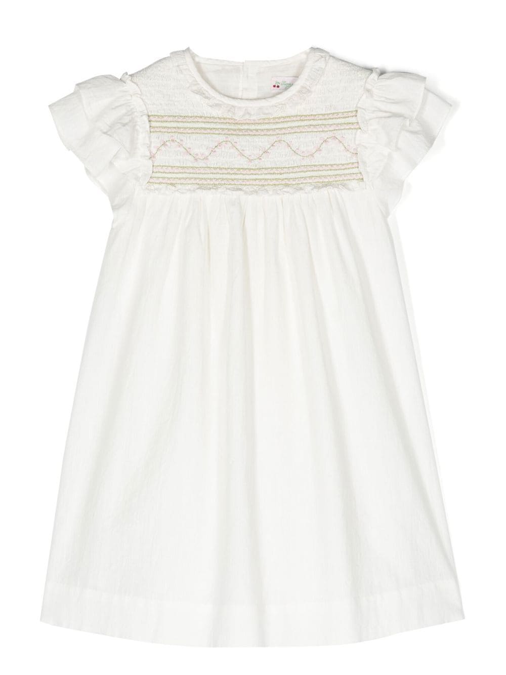 Bonpoint Gesmoktes Bijou Kleid - Weiß von Bonpoint