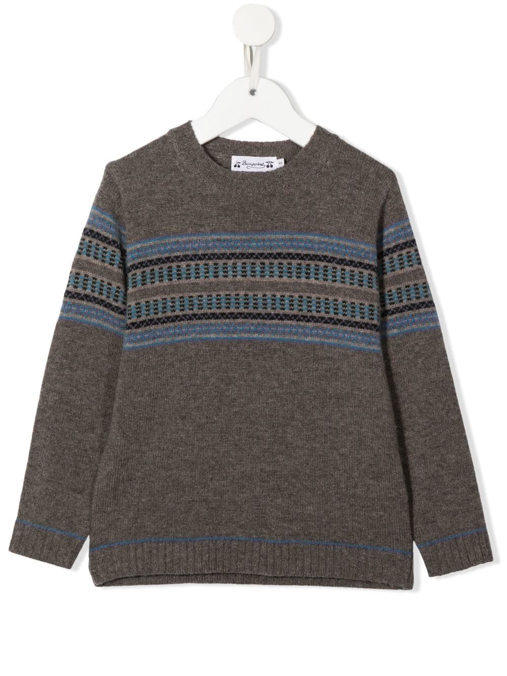 Bonpoint Gestreifter Pullover - Grau von Bonpoint