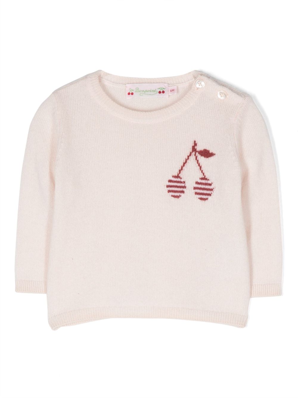 Bonpoint Kaschmirpullover mit Logo-Print - Rosa von Bonpoint