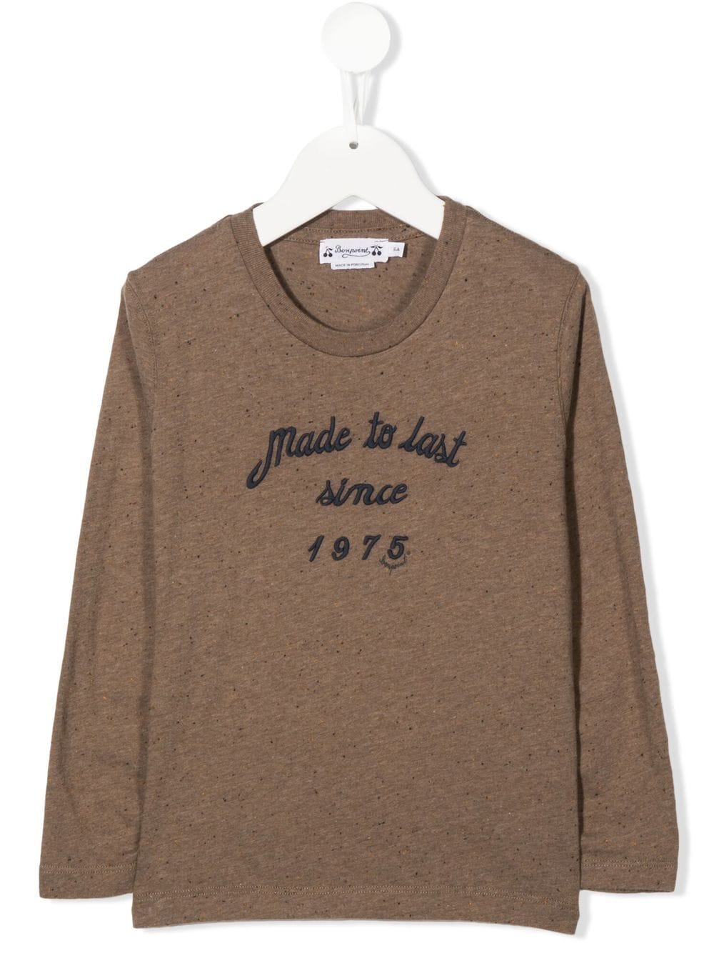 Bonpoint Langarmshirt mit Slogan-Stickerei - Braun Bonpoint Langarmshirt mit Slogan-Stickerei - Braun von Bonpoint