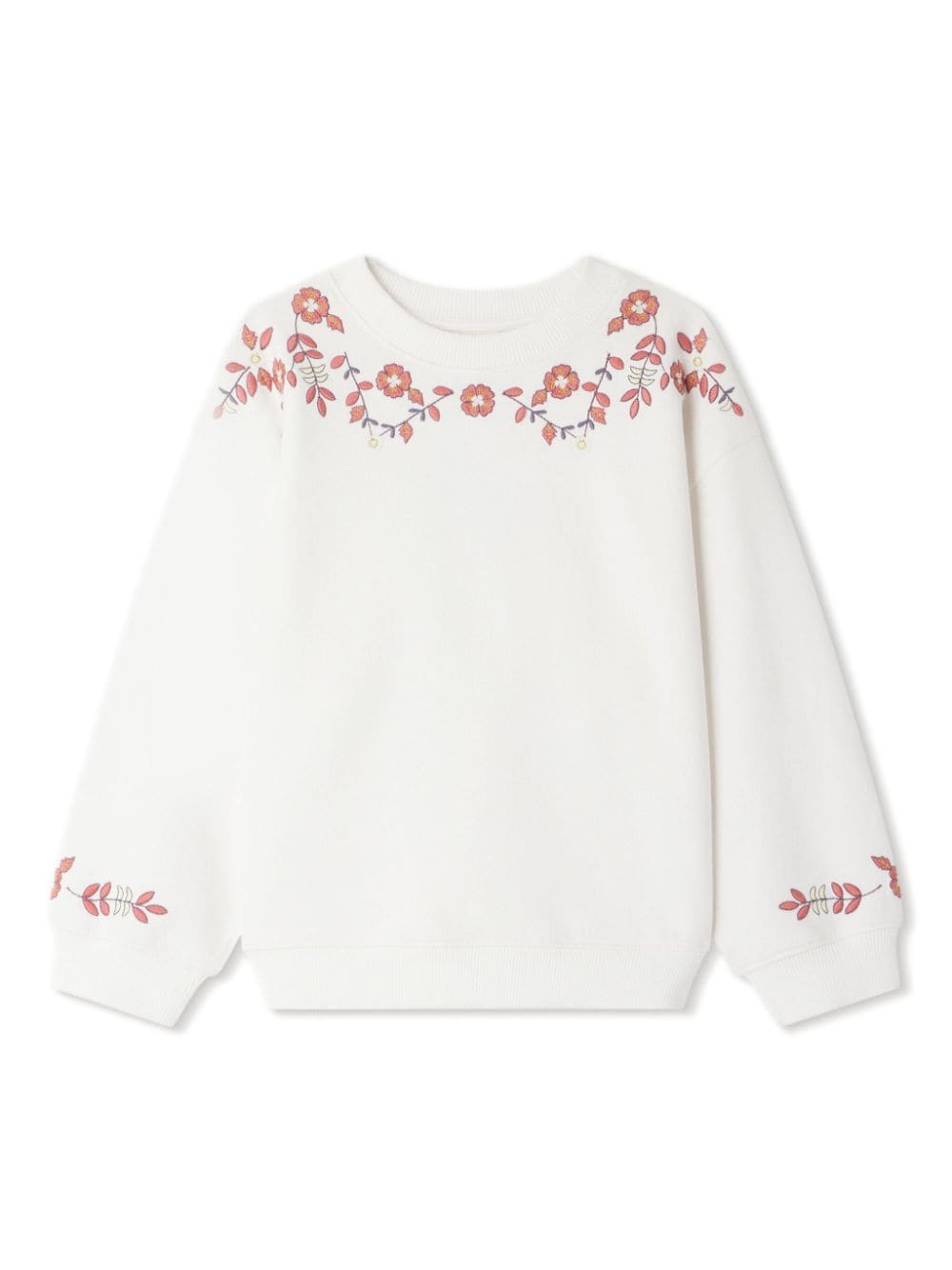 Bonpoint Sweatshirt mit Blumen-Print - Weiß von Bonpoint