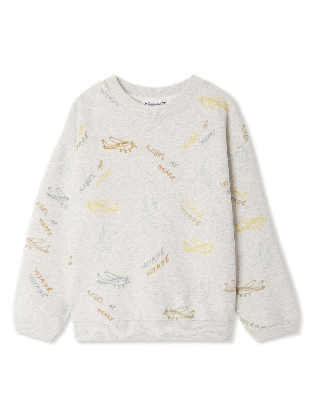 Bonpoint Tonino Sweatshirt mit grafischem Print - Nude von Bonpoint