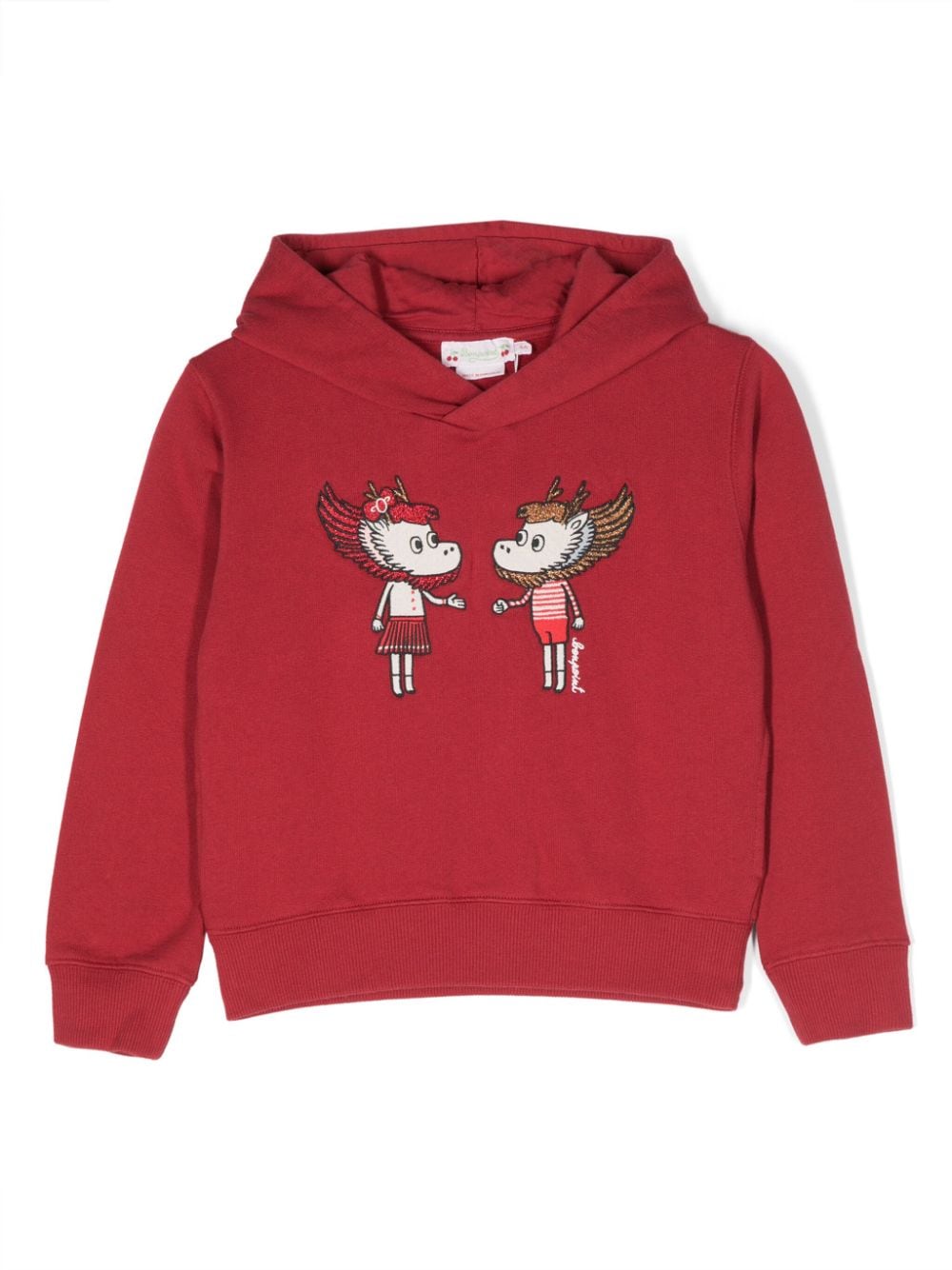 Bonpoint Hoodie mit Stickerei - Rot von Bonpoint