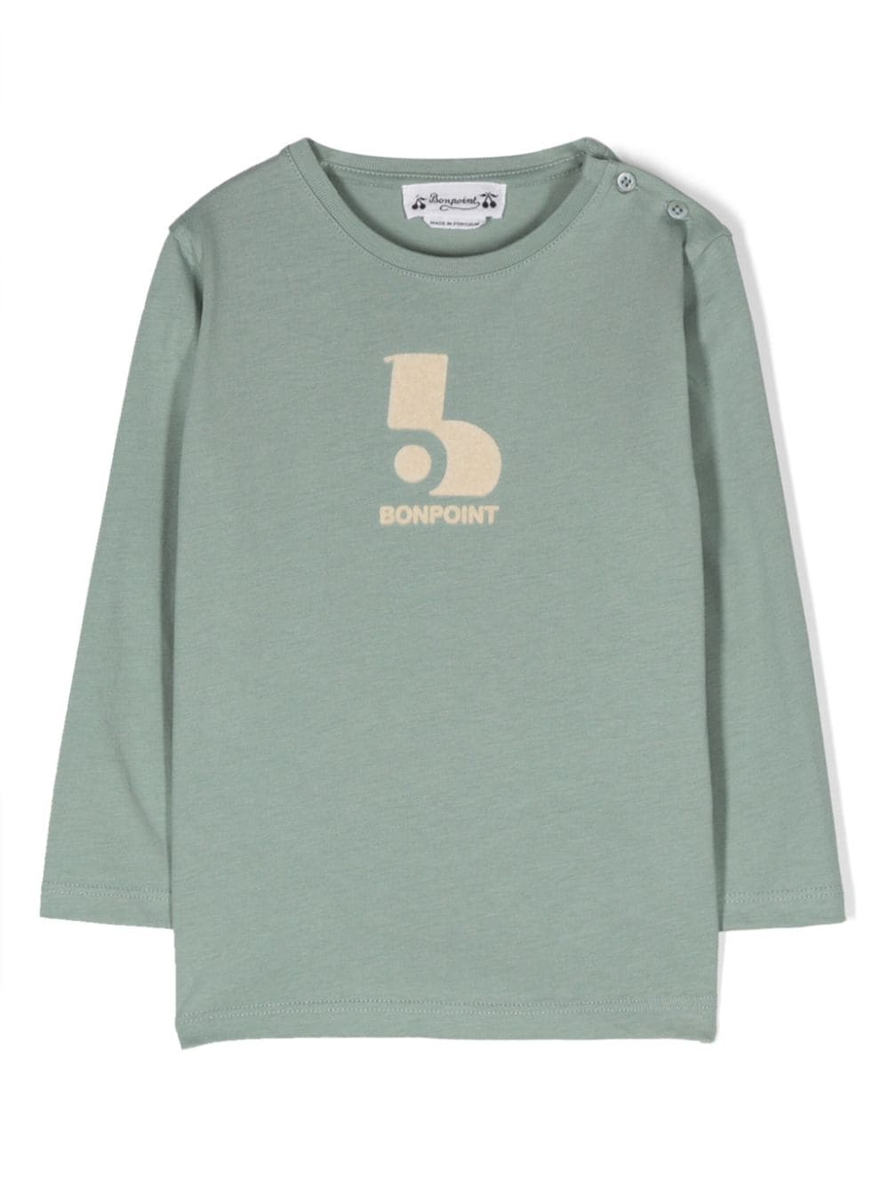 Bonpoint T-Shirt mit Logo-Print - Grün von Bonpoint