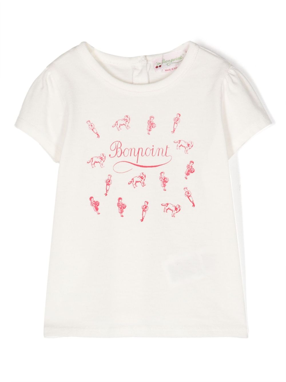 Bonpoint T-Shirt mit Logo-Print - Weiß von Bonpoint