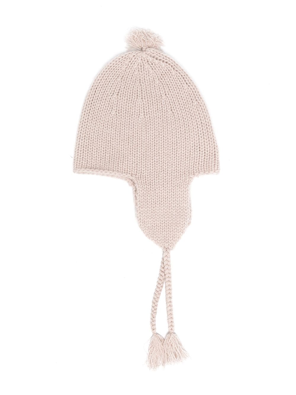 Bonpoint pompom cashmere beanie - Grau von Bonpoint