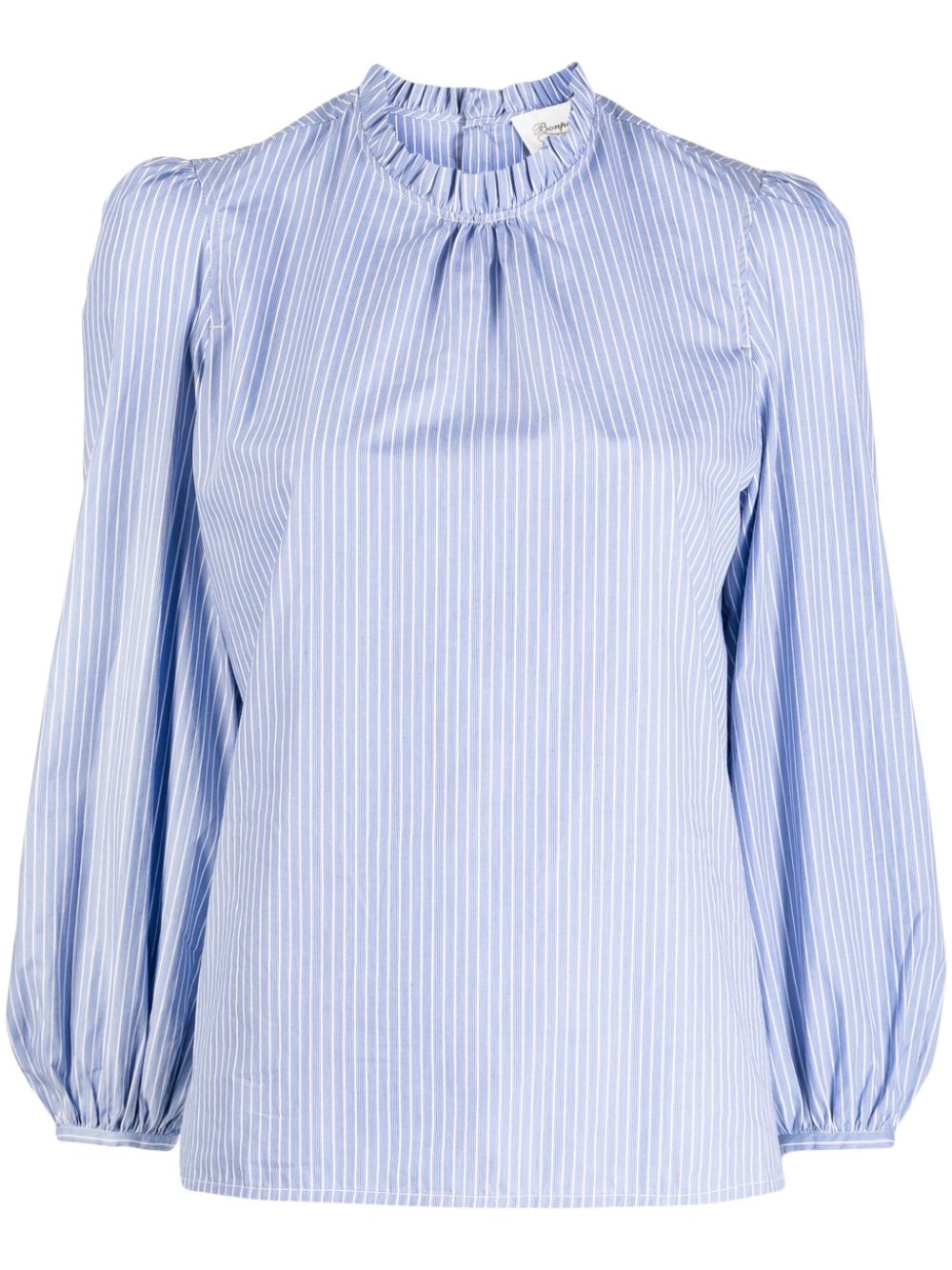 Bonpoint Bluse mit Rüschenkragen - Blau von Bonpoint