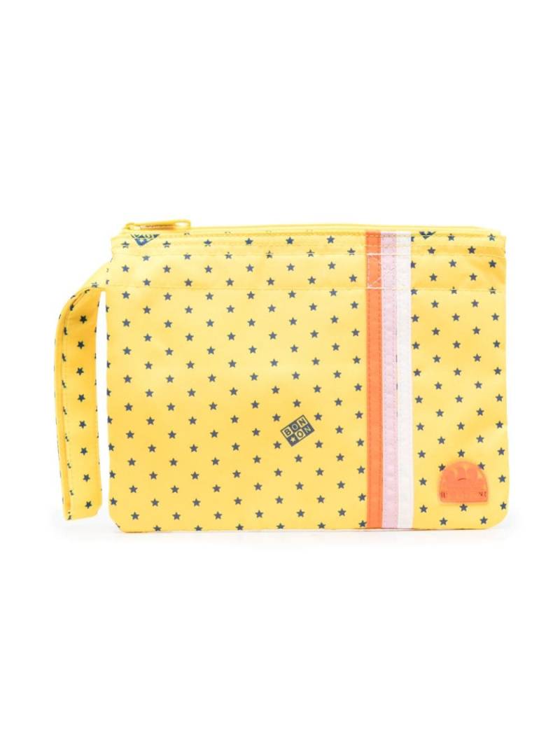 Bonton Clutch mit Logo-Patch - Gelb von Bonton