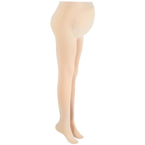 Bonuci Umstandsstrumpfhose Schwangerschaft Fleece gefüttert Tight Frauen Dehnbar Blickdicht Hohe Taille Leggings, Dünner Samt, hautfarben, Einheitsgr��e von Bonuci