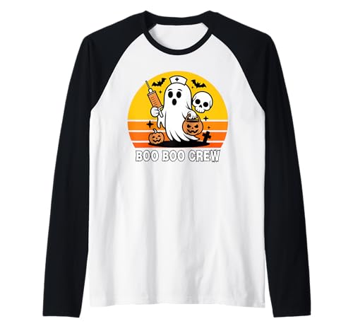 Boo Boo Crew Lustiges Halloween-Halloween-T-Shirt für Damen Raglan von Boo Boo Crew Film For You