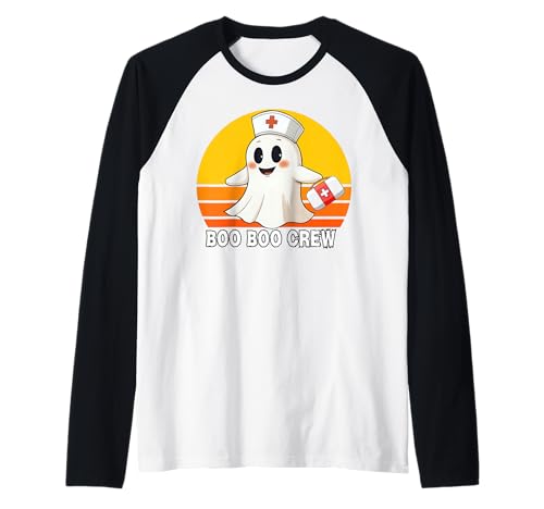 Boo Boo Crew Lustiges Halloween-Halloween-T-Shirt für Damen Raglan von Boo Boo Crew Film For You