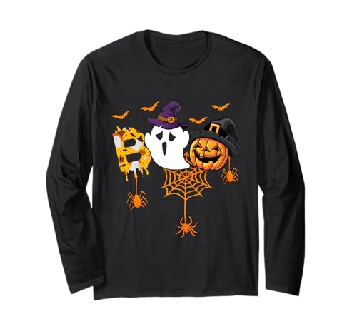 Boo Halloween Bitcoin Geist Hexe Kostüm Kinder Mädchen Junge Langarmshirt von Boo Halloween Boo