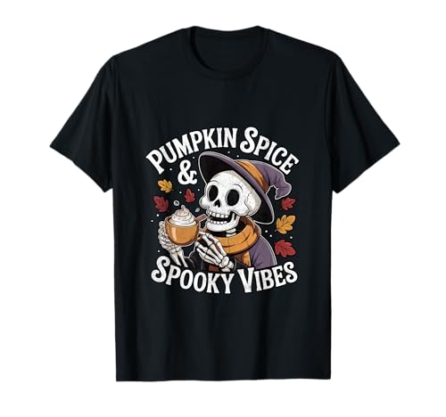 Pumpkin Spice and Spooky Vibes Halloween Woman Cute Funny T-Shirt Pumpkin Spice and Spooky Vibes Halloween Woman Cute Funny T-Shirt von Boo Squad Apparel
