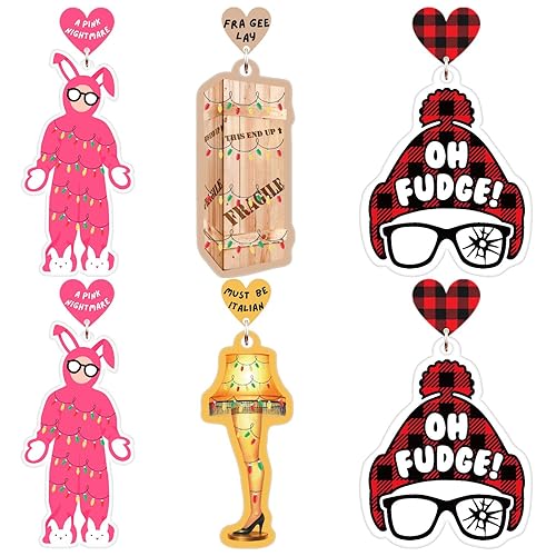 Weihnachtsohrringe, lustige Weihnachten baumeln Ohrringe für Frauen Mädchen, Weihnachtsfeiern Outfit Zubehör, Geschenke für Frauen Mädchen, Acryl Edelstahl, kein Edelstein von BooNique FOR MY UNIQUE BOO