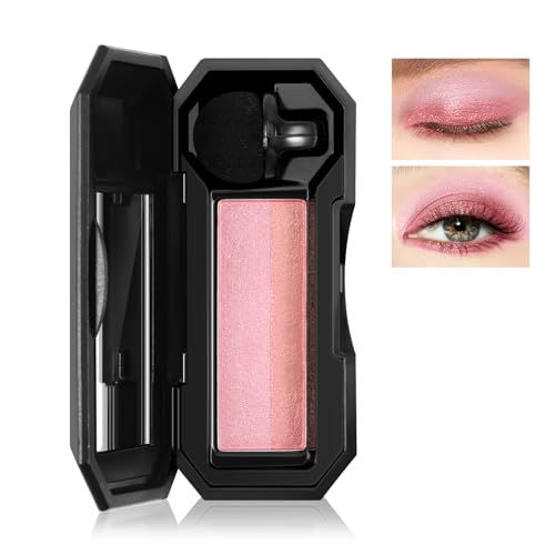 Boobeen 2 Farbe Lidschatten, Portable Dual-Color Glitter Eyeshadow Palette Hochpigmentierte Puder Lidschatten Wasserdicht und glatte Textur, Lang anhaltende für Augen-Makeup Boobeen 2 Farbe Lidschatten, Portable Dual-Color Glitter Eyeshadow Palette Hochpigmentierte Puder Lidschatten Wasserdicht und glatte Textur, Lang anhaltende für Augen-Makeup von Boobeen