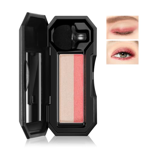 Boobeen 2 Farbe Lidschatten, Portable Dual-Color Glitter Eyeshadow Palette Hochpigmentierte Puder Lidschatten Wasserdicht und glatte Textur, Lang anhaltende für Augen-Makeup Boobeen 2 Farbe Lidschatten, Portable Dual-Color Glitter Eyeshadow Palette Hochpigmentierte Puder Lidschatten Wasserdicht und glatte Textur, Lang anhaltende für Augen-Makeup von Boobeen