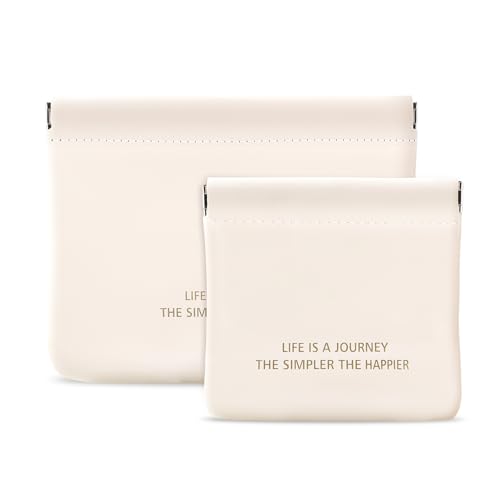 Boobeen 2 Pcs kleine Make-up-Taschen für Geldbeutel, Pocket Cosmetic Bags, Squeeze Top Pocket Makeup Bag No Zipper Makeup Pouch für Frauen wasserdicht Travel Storage Pouch von Boobeen