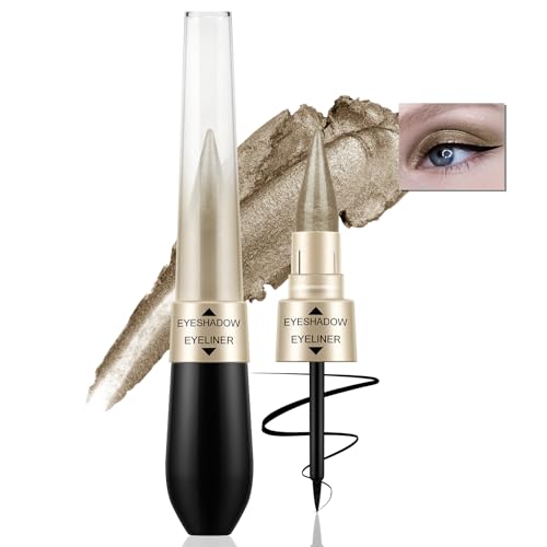 Boobeen 2 in 1 Dual-ended Lidschatten Eyeliner Pencil Crayon Shimmer Eyeshadow Stick mit flüssigem Eyeliner, Eye Stick Cream Eye Shadow Pen Create Glitter Eye Makeup Boobeen 2 in 1 Dual-ended Lidschatten Eyeliner Pencil Crayon Shimmer Eyeshadow Stick mit flüssigem Eyeliner, Eye Stick Cream Eye Shadow Pen Create Glitter Eye Makeup von Boobeen