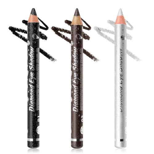 Boobeen 3Pcs Cream Eyeshadow Pencil, Glitzer Eyeshadow Crayon Stick Wasserdicht Lidschatten Aufheller Stift, Long Lasting Shimmer Eyeshadow Makeup Sparkling Boobeen 3Pcs Cream Eyeshadow Pencil, Glitzer Eyeshadow Crayon Stick Wasserdicht Lidschatten Aufheller Stift, Long Lasting Shimmer Eyeshadow Makeup Sparkling von Boobeen