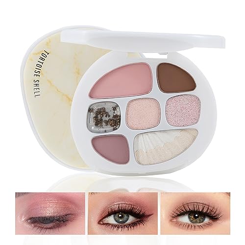 Boobeen 8 Farben Lidschattenpalette, hochpigmentierter gepresster Lidschattenpuder mit mattem und schimmerndem Finish, lang anhaltendes, brillantes Augen-Makeup von Boobeen