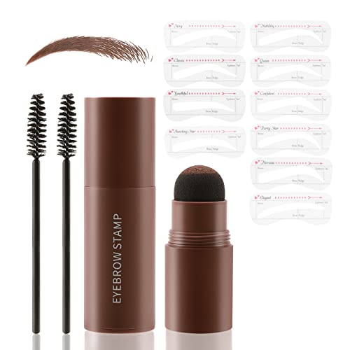 Boobeen Augenbrauen-Stempel, Augenbrauen-Stempel-Schablonen-Shaping-Kit, Augenbrauenfüller-Puder, langlebig, Augenbrauen-Definierer-Make-up für natürliche Augenbrauen von Boobeen