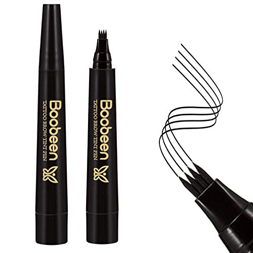 Boobeen Augenbrauenstift - Microblading Augenbrauenstift mit Mikro-Gabelspitze - Applikator - Eyebrow Pen Erzeugt mühelos natürlich aussehende Brauen von Boobeen