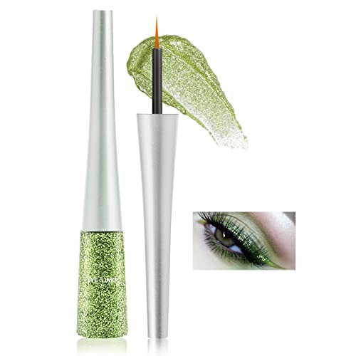 Boobeen Bunter Glitzer Eyeliner Flüssiger Schimmer Eyeliner Wasserfester Metallischer Eyeliner Wischfest Geeignet für Frauen, 1 St. (06#) von Boobeen