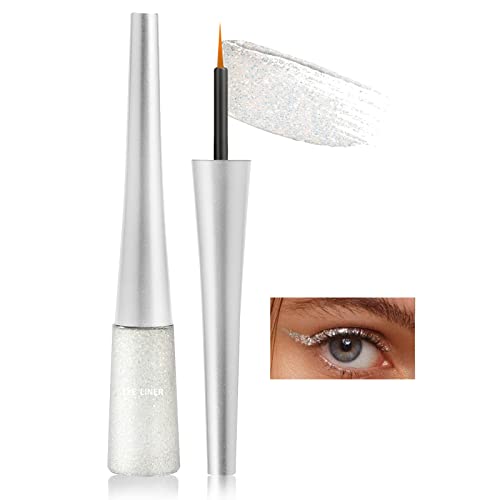 Boobeen Bunter Glitzer Eyeliner - Flüssiger Schimmer, Wasserfest, Metallisch, Wischfest - Geeignet für Frauen, 1 St. (09#) von Boobeen