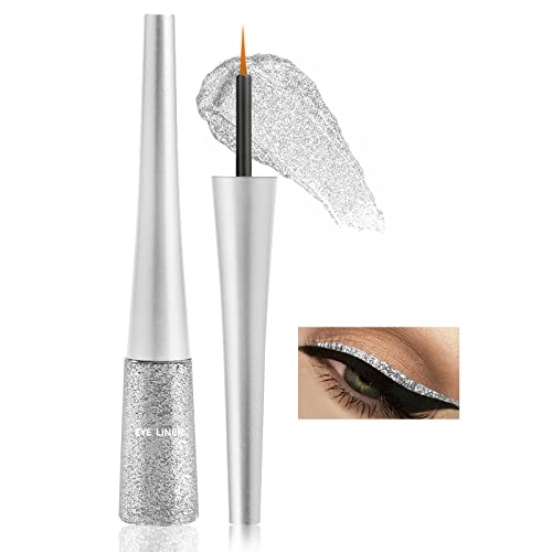 Boobeen Bunter Glitzer Eyeliner Flüssiger Schimmer Eyeliner Wasserfester Metallischer Eyeliner Wischfest Geeignet für Frauen, 1 St. (10#) von Boobeen