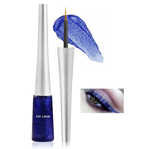 Boobeen Bunter Glitzer Eyeliner Flüssiger Schimmer Eyeliner Wasserfester Metallischer Eyeliner Wischfest Geeignet für Frauen, 1 St. (03#) von Boobeen