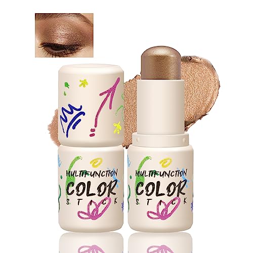 Boobeen Cream Eyeshadow Stick, hochpigmentierter Lidschatten für schimmerndes Augenmakeup, lang anhaltender Lidschattenstift für Frauen von Boobeen