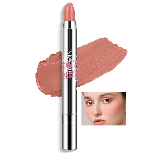 Boobeen Creme erröten Stick, Multi-Use Gesicht erröten für Wange Make-up und Lidschatten, Creme-Pulver-Formel für matte natürliche Farbe, leicht & mischbar von Boobeen