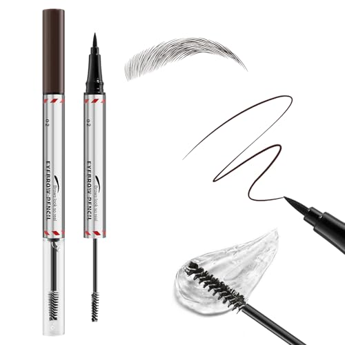 Boobeen Duo Flüssiger Augenbrauenstift, Mikrofeiner Brauenstift, Glatter Augenbrauenstift mit Augenbrauen-Styling-Gel, Langanhaltend und Wischfest, Kreiert natürlich aussehende Augenbrauen Boobeen Duo Flüssiger Augenbrauenstift, Mikrofeiner Brauenstift, Glatter Augenbrauenstift mit Augenbrauen-Styling-Gel, Langanhaltend und Wischfest, Kreiert natürlich aussehende Augenbrauen von Boobeen