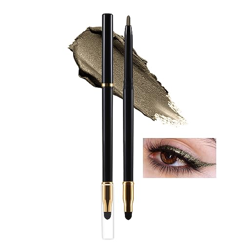 Boobeen Eye Liner Gel Pencil, Wasserfester Hochpigmentierter Eyeliner Eyeshadow mit Eingebautem Smudger, Cremig Glatter Eyeliner Stift Augen Makeup für kühne Augen Looks, Langlebig von Boobeen