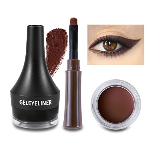 Boobeen Eyeliner Gel Eyeliner Wischfester Eyeliner Gel Make-up Hochpigmentiertes Augen-Make-up-Set Langanhaltend für den ganzen Tag Einfach aufzutragen von Boobeen