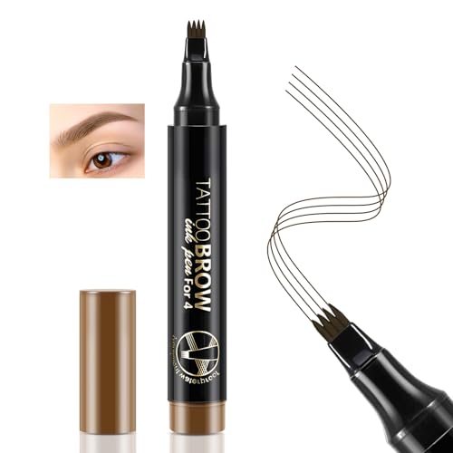 Boobeen Flüssiger Augenbrauenstift, Microblading Brow Pen mit Präzisionsspitzenapplikator, wasserfester Augenbrauenstift für langanhaltendes Augen-Makeup von Boobeen