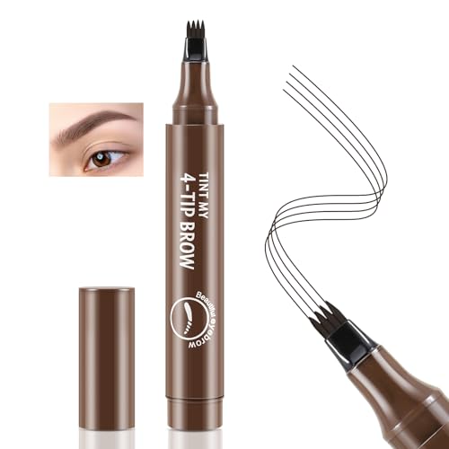 Boobeen Flüssiger Augenbrauenstift, Microblading Brow Pen mit Präzisionsspitzenapplikator, wasserfester Augenbrauenstift für langanhaltendes Augen-Makeup von Boobeen