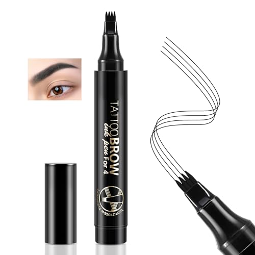 Boobeen Flüssiger Augenbrauenstift, Microblading Brow Pen mit Präzisionsspitzenapplikator, wasserfester Augenbrauenstift für langanhaltendes Augen-Makeup von Boobeen