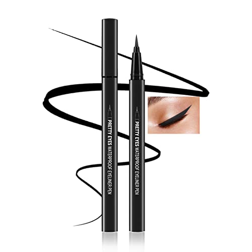 Boobeen Flüssiger Eyeliner-Stift, matter Eyeliner mit Präzisionsspitze, lang anhaltender Eyeliner-Stift für kühnes Augen-Makeup, gleitet leicht auf von Boobeen