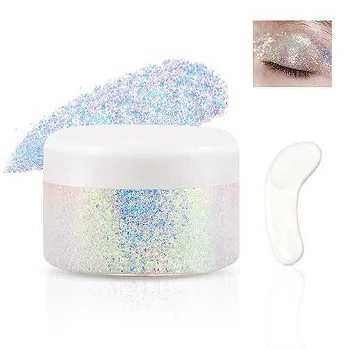 Boobeen Glitter Cream for Body&Face, schnell trocknender flüssiger Creme-Lidschatten, langanhaltendes funkelndes Augen-Glitzer-Makeup für Party, Halloween, Festival von Boobeen