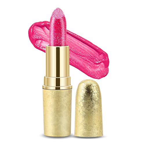 Boobeen Glitter Lippenstift Hydrating Lip Balm Sparkling Shine Lip Color Nonstick Hochpigmentierte Formel Gibt Metallic Finish Lip Make-up für Frauen und Mädchen (Prickelnd #4) von Boobeen