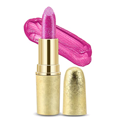 Boobeen Glitter Lippenstift Hydrating Lip Balm Sparkling Shine Lip Color Nonstick Hochpigmentierte Formel Gibt Metallic Finish Lip Make-up für Frauen und Mädchen (Prickelnd #8) von Boobeen