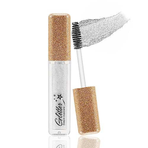 Boobeen Glitter Mascara, Sparkle Diamond Shining Colorful Mascara for Eyelashes, Long Lasting Waterproof Lengthing Volumizing Lash Makeup for Party Wedding von Boobeen