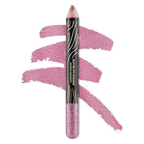 Boobeen Glitzer Lidschattenstift, Metallisch schimmernder Eyeliner Eyeshadow Stick, Lang anhaltender Highlighter-Stift für Augenkontur, hohe Pigmentierung von Boobeen