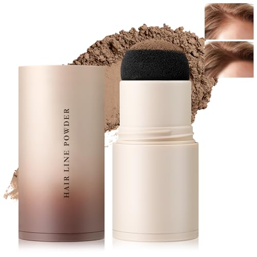 Boobeen Haargrenze Puder Stick, Haarwurzel Touch Up, Wasserdichtes Haar Schatten Kontur Stick, Frauen & Männer Haar Toppers für dünnes Haar(Hellbraun) von Boobeen